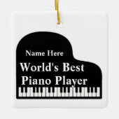 De beste piano-speler van Grand Piano World Keramisch Ornament (Voorkant)