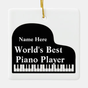 De beste piano-speler van Grand Piano World Keramisch Ornament