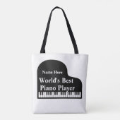 De beste piano-speler van Grand Piano World Tote Bag (Achterkant)