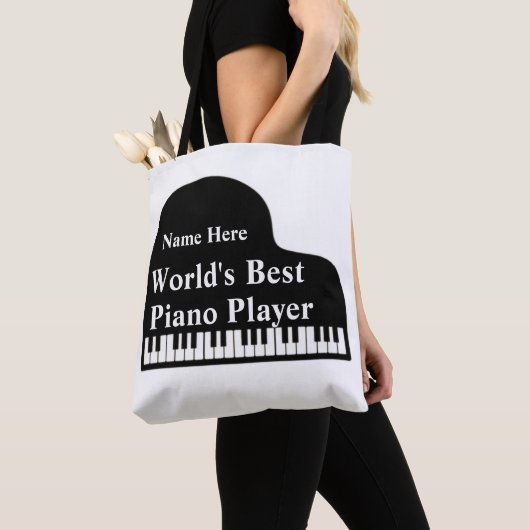De beste piano-speler van Grand Piano World Tote Bag (Dichtbij)