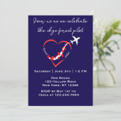 De beste piloot van Sky, hartvliegtuig, verjaardag Kaart (Staand voorkant)