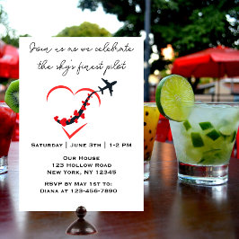 De beste piloot van Sky, hartvliegtuig, verjaardag Kaart