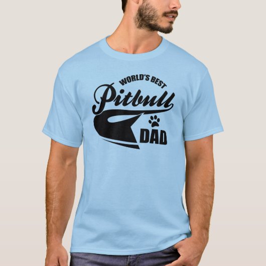 De beste Pitbull-pap ter wereld T-shirt (Voorkant)