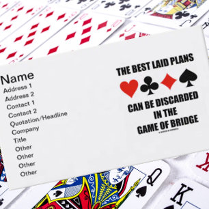 De beste plannen kunnen worden weggegooid in Bridg Visitekaartje
