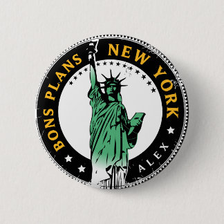De beste plannen voor een reis naar New York Ronde Button 5,7 Cm
