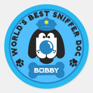 De beste politie-speurhond ter wereld ronde sticker