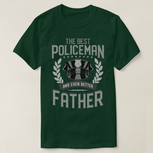 De beste politieman en zelfs beter presterlijk rec t-shirt (Design voorkant)