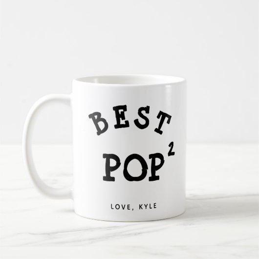 de beste pop pop grand dad vaderdag, koffie koffiemok (Links)