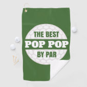 De beste Pop Pop van Par Golfers Funny Pun Golfhanddoek (Insitu)