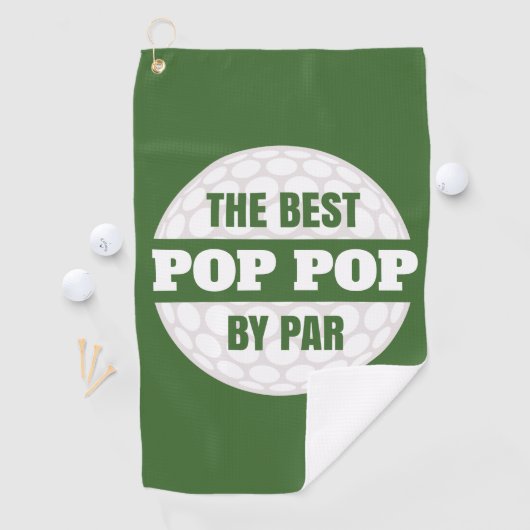 De beste Pop Pop van Par Golfers Funny Pun Golfhanddoek (Insitu)