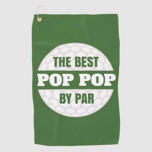 De beste Pop Pop van Par Golfers Funny Pun Golfhanddoek (Voorkant)