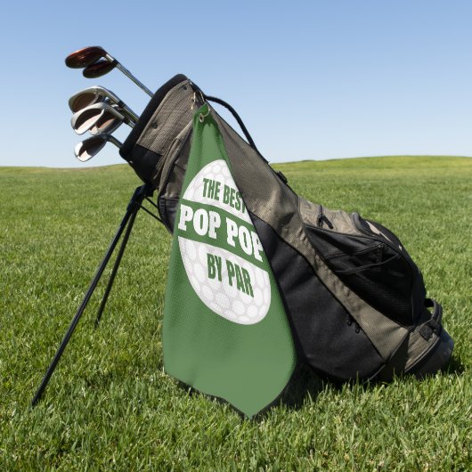 De beste Pop Pop van Par Golfers Funny Pun Golfhanddoek (Groen)