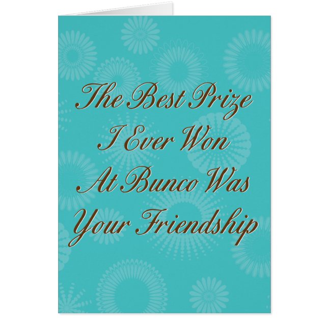 de beste prijs die ik ooit heb gewonnen in Bunco (Voorkant)