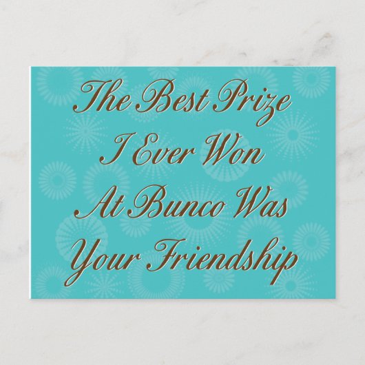 de beste prijs die ik ooit heb gewonnen in Bunco Briefkaart (Voorkant)
