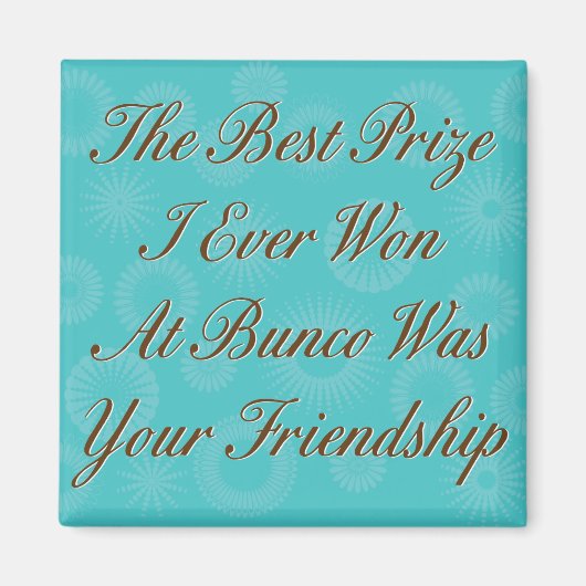 de beste prijs die ik ooit heb gewonnen in Bunco Magneet (Voorkant)
