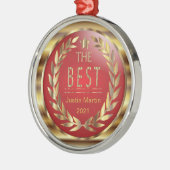 De beste prijs - Gold en Red Medal Metalen Ornament (Links)