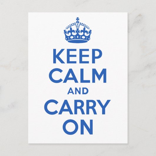 De beste prijs houdt kalm en draagt blauw aan briefkaart (Voorkant)