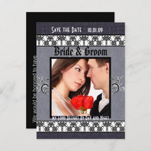 De beste prijs van vandaag! Sparen de Datum met Uw Aankondigingskaart (Voorkant / Achterkant)