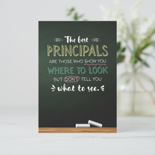 De beste Principals Bedankkaart (Staand voorkant)
