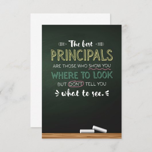 De beste Principals Bedankkaart (Voorkant / Achterkant)