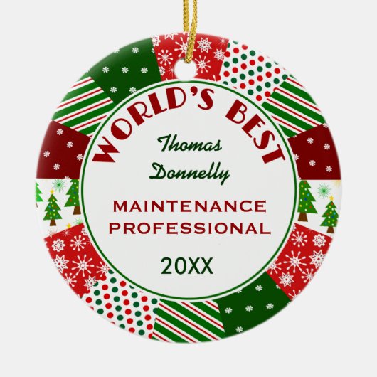 De BESTE PRO of Om het even welke gift van Keramisch Ornament (Voorkant)