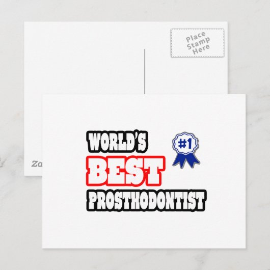 De beste prosthodontist ter wereld briefkaart (Voorkant / Achterkant)