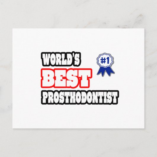 De beste prosthodontist ter wereld briefkaart (Voorkant)