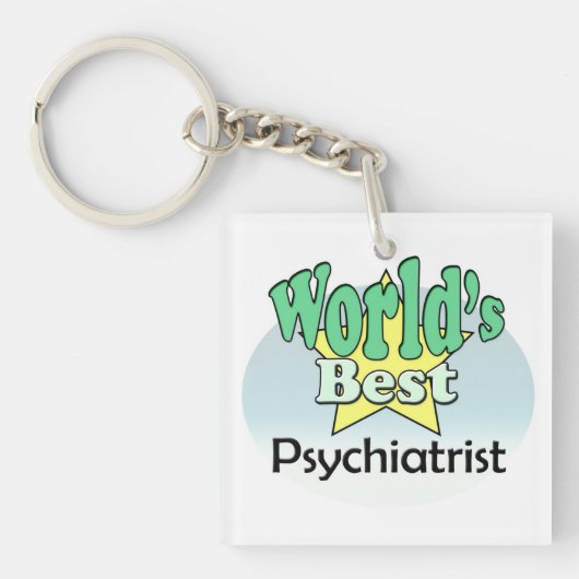 De beste Psychiatrist ter wereld Sleutelhanger (voorkant)