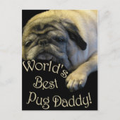 De beste Pug Daddy ter wereld Briefkaart (Voorkant)