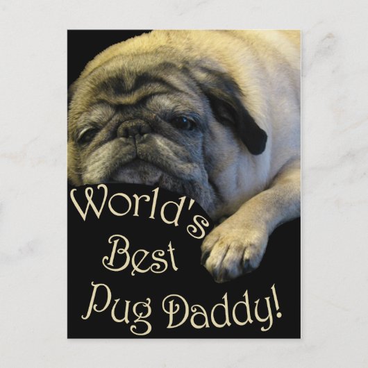 De beste Pug Daddy ter wereld Briefkaart (Voorkant)