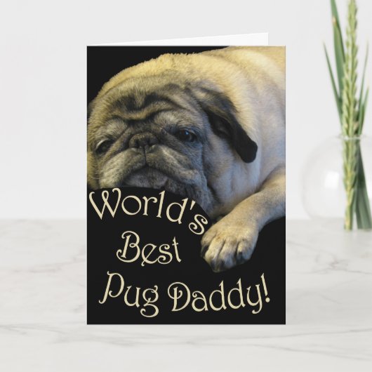 De beste Pug Daddy ter wereld Kaart (Voorkant)
