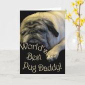 De beste Pug Daddy ter wereld Kaart (Gele Bloem)