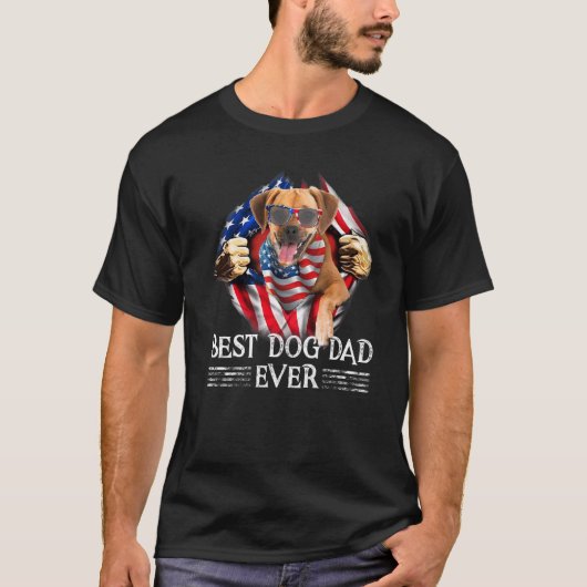 De beste puggle vader ooit Amerikaanse vlag op 4 j T-shirt (Voorkant)