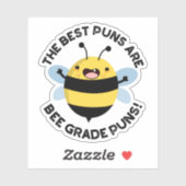 De beste puns zijn bijengradaties grappige bug pun sticker (Vel)