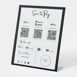 De beste QR-code Betaling via het Pedestal Sign Reclamebord Met Voetstuk