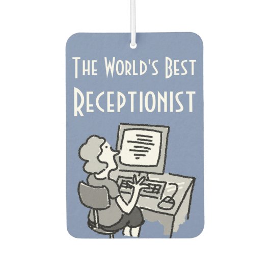De Beste Receptioniste ter Wereld Luchtverfrisser (Voorkant)