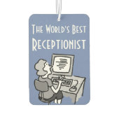 De Beste Receptioniste ter Wereld Luchtverfrisser (Achterkant)