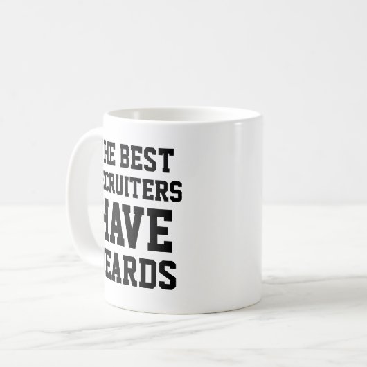 De beste recruiter heeft baarden koffiemok (Voorkant links)