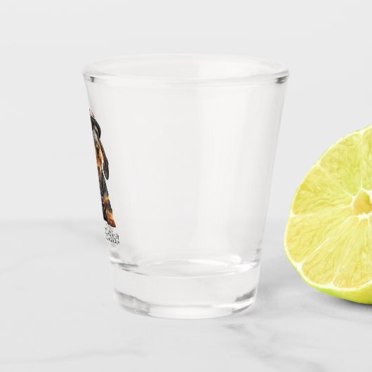 De beste redder ooit draadharige dashond shot glas (Rechts)