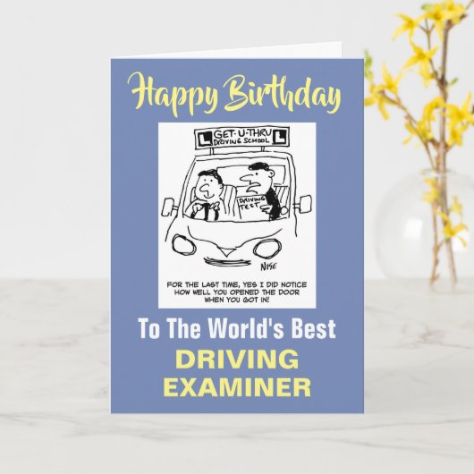 De beste rijexaminator ter wereld kaart (Gele Bloem)