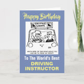 De beste rijinstructeur ter wereld kaart (Voorkant)