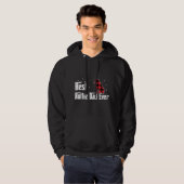 De beste rottie pap ooit rood geplakt kerstfeest v hoodie (Voorkant volledig)