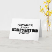 De Beste 's nachts Papa van de Wereld van Kayaker Kaart (Gele Bloem)
