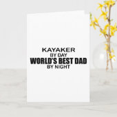 De Beste 's nachts Papa van de Wereld van Kayaker Kaart (Gele Bloem)