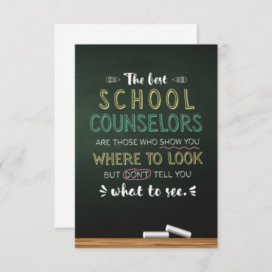 De beste schoolbegeleiders bedankkaart (Voorkant / Achterkant)