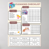 De beste schoonmaak checklist poster (Voorkant)