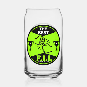 De beste schoonvader blikvorm glas