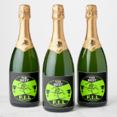 De beste schoonvader sparkling wijnetiket (Flessen)