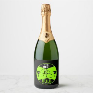 De beste schoonvader sparkling wijnetiket