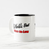 De beste schoonvader ter wereld tweekleurige koffiemok (Voorkant links)